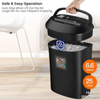 VidaTeco Paper Shredder 58dB 14-Sheet Cross-Cut Shredder - Image 6