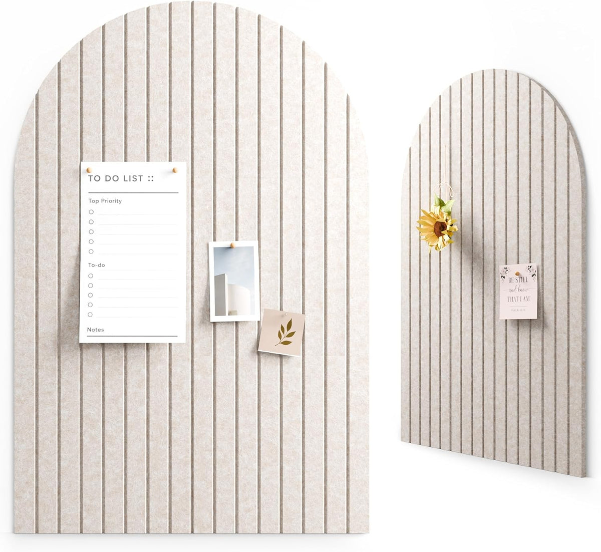 Large Arched Felt Bulletin Board 35.4''×23.6'', Oatmeal