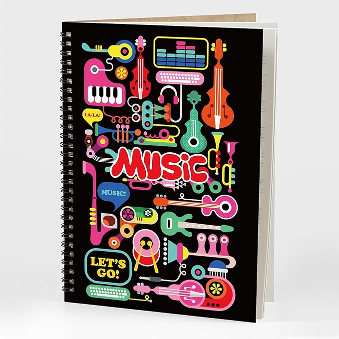 MAXCURY Blank Sheet Music Composition Manuscript Staff Paper Art Music Notebook - Image 3
