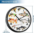 Vozoza Fishing Underwater 12 Inch Analog Wall Clocks Battery-Operated - Image 3