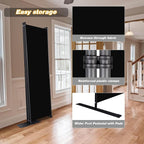 CHOSENM Room Divider, 4 Panel Folding Privacy Screens - Image 4