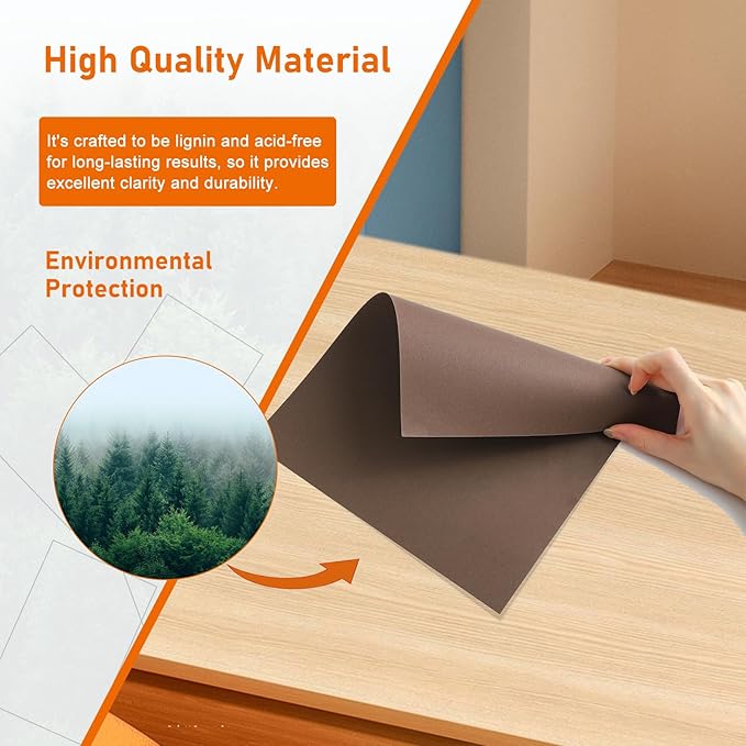 Guakicae 40 Sheets Coffee Color Cardstock 8.5 x 11 Craft Paper, 75lb - Image 5