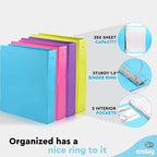 3 Ring Binder 1.5 Inch, 1 ½ inch Binder Clear View Cover - Image 3