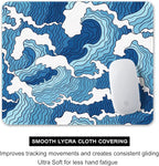 Auhoahsil Mouse Pad, 12 x 10 in Japanese Style Wave Computer Mouse Pad - Image 4