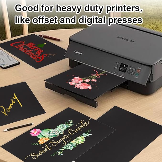 QTLCOHD 100 Sheets Black Cardstock 11 x 17 Inches Black Construction Paper Bulk - Image 7