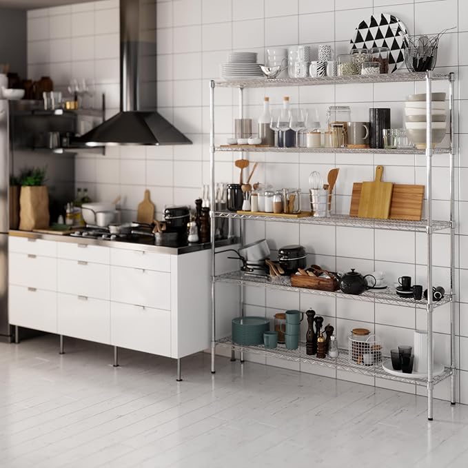 Regal Altair 14" Deep x 60" Wide x 74" Height Wire Shelving Kit | 5-Tier | NSF - Image 8