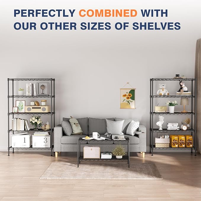 VANZBON 3-Tier Wire Shelf Rack, Wire Metal Shelving - Image 7