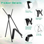 Xinnun 12 Pcs Aluminum 15'' to 21'' High Tabletop Easel Display Adjustable - Image 3