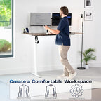 VIVO Electric 63 x 32 in Rustic Standing Desk, Memory Height Adjustment - Image 4