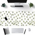 Cute Polka Dot Minimalist Green Keyboard Pad Simple & Atmospheric Desk Mat XL by Mechanical+Cattle
