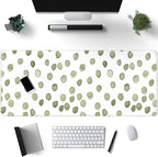 Cute Polka Dot Minimalist Green Keyboard Pad Simple & Atmospheric Desk Mat XL by Mechanical+Cattle