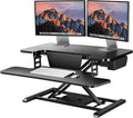 SANODESK 32" Electric Standing Desk Converter, Height Adjustable Riser