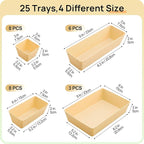 Vtopmart 25 PCS Plastic Drawer Organizers Set, 4-Size Versatile Bathroom and - Image 2