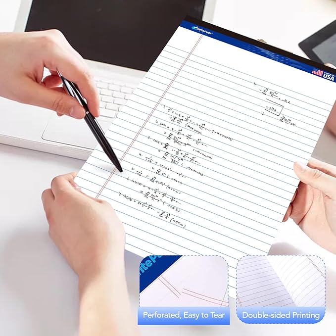 WritePads Legal note pads 8.5"x11" Legal Pads, Wide Ruled, 12 Pack, 50 Sheets - Image 6