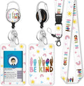 Be Kind Lanyards for Id Badges, Cute Hand Sign Badge Reel Heavy Duty by Giancomics