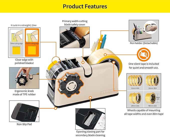 Multi-Section Tape Dispenser ZO-508: Innovative Cutter - Image 3