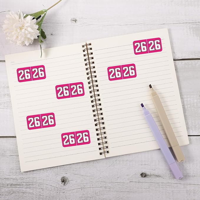 1000pcs 2026 Year Stickers, 3/4x1-1/2 Inch 26 Year Colored Self-Adhesive - Image 3