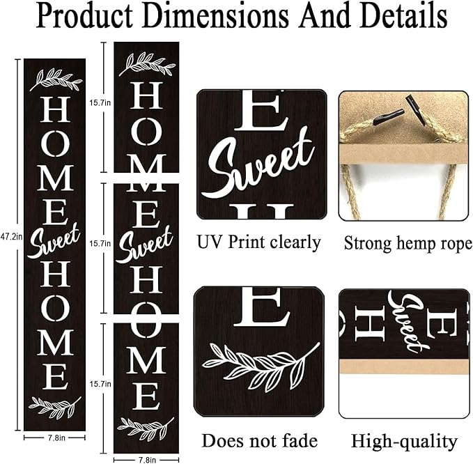 Farmhouse Wooden Welcome Sign Stand - Image 3