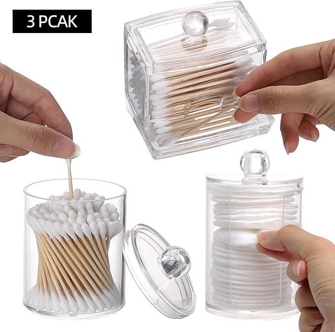 Tbestmax Bathroom Organizer Accessories Set-10 OZ, 7 OZ Qtips Holder Storage - Image 3