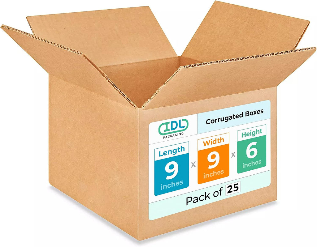 Small Moving & Shipping Boxes 9"L x 9"W x 6"H