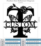 Personalized Custom Letter Name metal Signs, Custom Black Letter Monogram Wall - Image 5