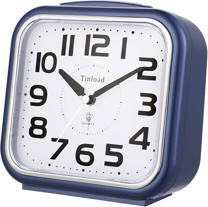 Tinload 5.5" Large Analog Alarm Clock Silent Non Ticking, Gentle Wake, Beep - Image 4