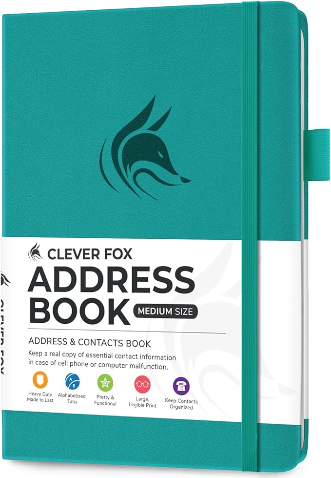 Clever Fox Address Book with alphabetic tabs by CleverFox