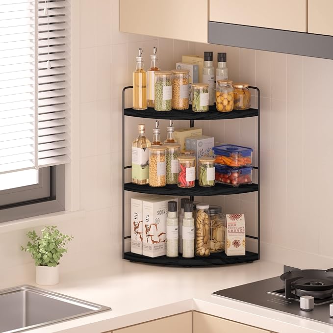 ZGO 3-Tier Bathroom Organizer Countertop, Corner Bathroom Counter Organizer - Image 5