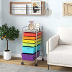 Giantex 6 Storage Drawer Cart Rolling Organizer Cart - Image 2