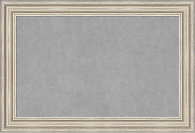 Amanti Art Silver Framed Magnetic Board 26x38 Large Vision Board by AmantiArt