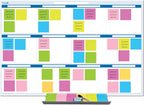 Sky Blue 12 Section Task, Objective and Goals Planning System Horizontal 24"