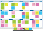 Sky Blue 12 Section Task, Objective and Goals Planning System Horizontal 24" by PlanetSafeCalendars