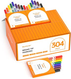 Shuttle Art 304 Pack Washable Markers, 8 Colors Broad Line Markers, Separate by ShuttleArt