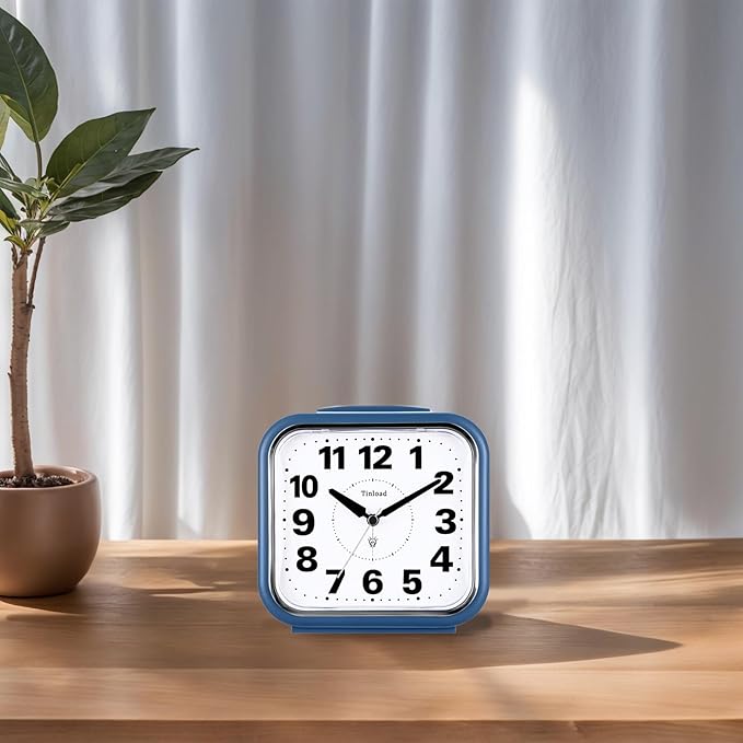 Tinload 5.5" Large No Ticking Analog Alarm Clock, Silent Readable - Image 7