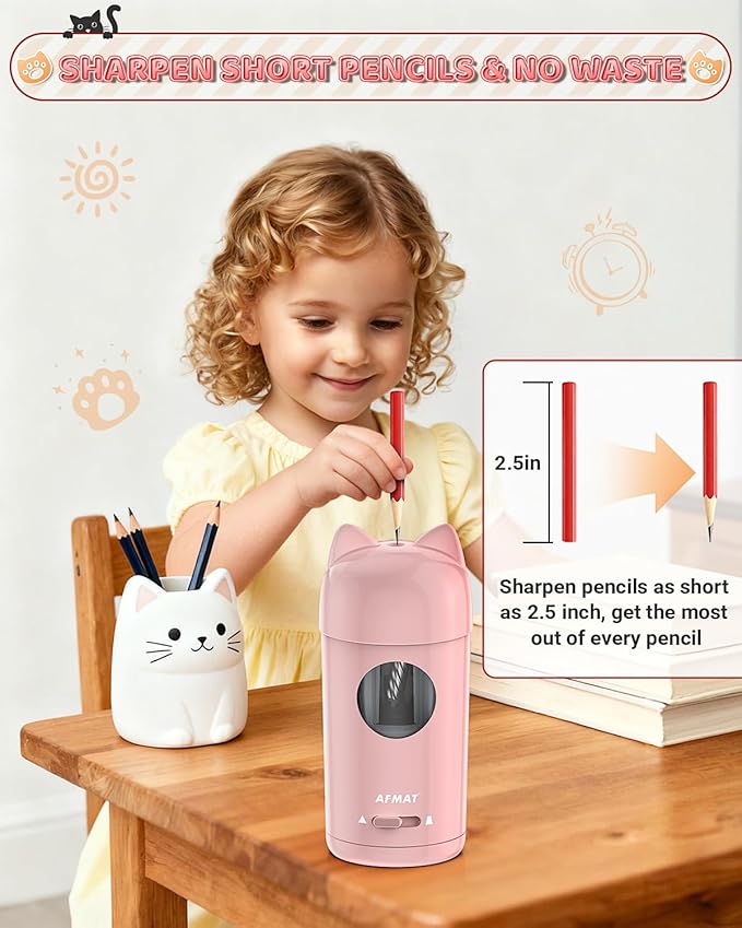 AFMAT Electric Pencil Sharpener, Pencil Sharpener - Image 4