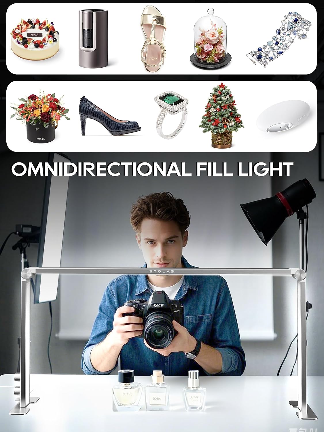 Upgraded Nail Tech Lamp for Desk, 32 in Foldable Large Nail Light with Phone ...
