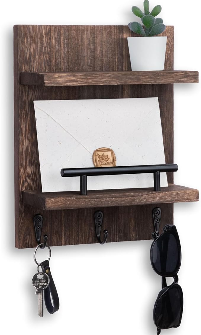 Lucundm Key Holder Wall Mount, Mail Shelf Decor by Lucundm