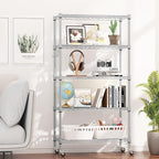 Himimi 5-Tier Storage Shelf Wire Shelving Unit on Wheels, Adjustable Heavy Duty - Image 2