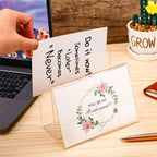 Crtiin 10 Pcs Clear Acrylic Postcard Holder Business Card Holder Greeting Card - Image 2