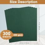 Silunkia 300 Sheets Dark Green Cardstock 8.5 x 11 Certificate Paper, - Image 2