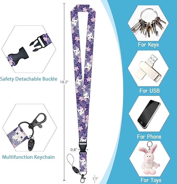 Cute Cat Badge Holder Retractable Lanyard, Lanyards - Image 5