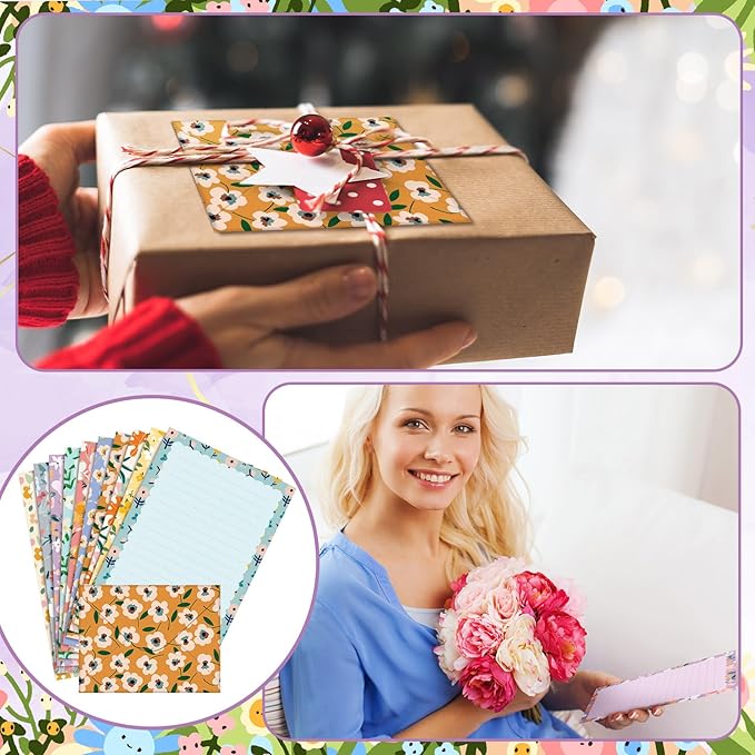 TaoBary 160 Pcs Stationery Paper Set 50 Double Sided Stationery Papers - Image 6