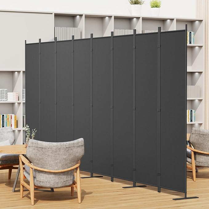 Helios&Hestia 8-Panel 6 ft Tall Indoor Folding Room Divider, Portable Privacy - Image 7