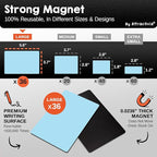 Attractivia Dry Erase Magnetic Labels 5.6 x 3.7 in, Solid Colors, Large Dry - Image 3