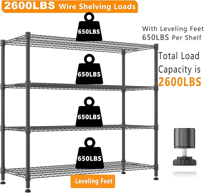 Himimi Storage Shelves 60" W Wire Shelving - Image 5