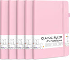 feela 5 Pack Notebooks Journals Bulk, Hardcover Notebook Classic Ruled Lined by feela