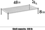 Regal Altair 24" Deep x 48" Wide x 8" Height Wire Shelving Kit | 1-Tier | NSF - Image 3