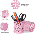 EasyPAG Pink Pen Holder for Desk, 2 Pack Round Pen Organizer, Brush Holder for - Image 2