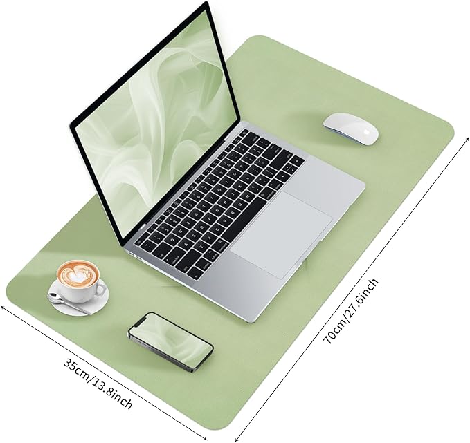 Bloss Green Desk Mat, Mouse Pad, Waterproof Leather Desk Pad, Desk Matt - Image 6