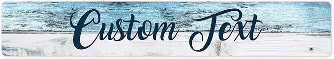 Custom Sign, Custom Street Sign, 11 Font Colors, 13 Font Styles, 4 Hole Options by MySignCenter